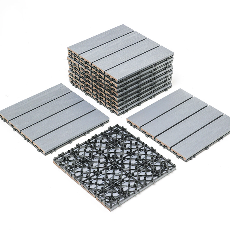 Utomhus WPC Interlocking Deck Tile WPC DIY Plates