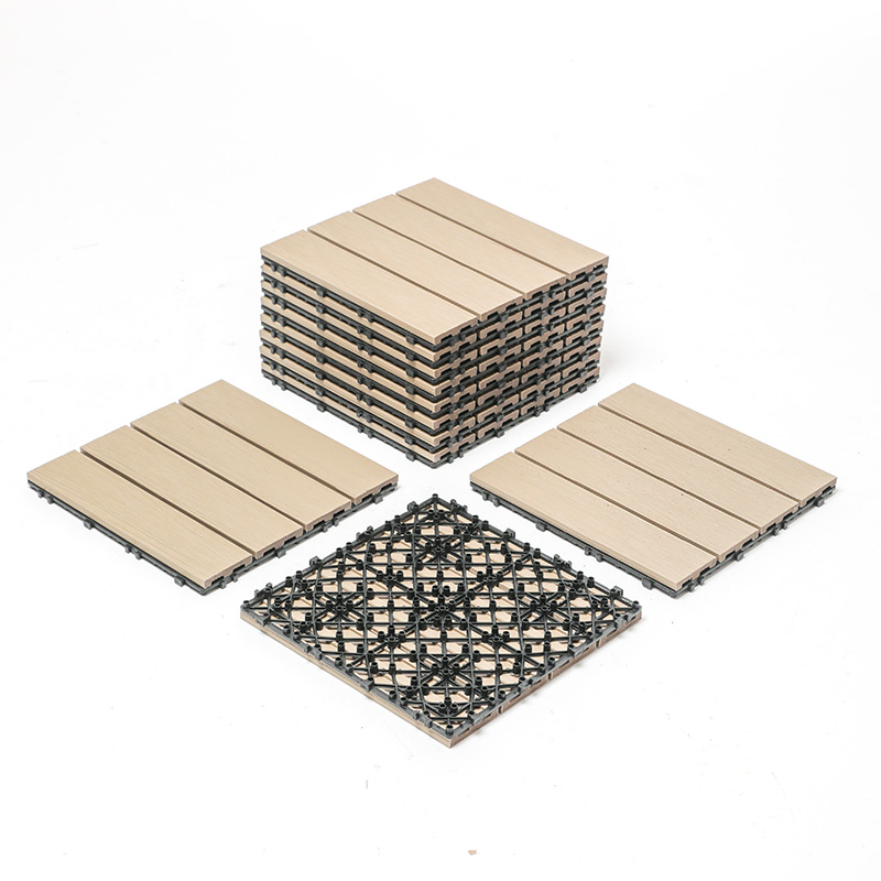 Slitstark WPC-komposit förreglad däckplattor utomhus trä Plastplattor